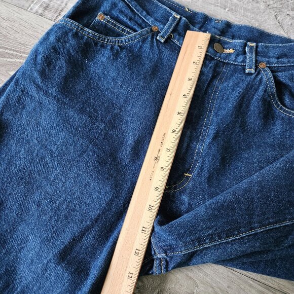 Vintage Lee Womens High-Waisted Blue Denim Jeans Size 11 Union Made In USA - Picture 8 of 16